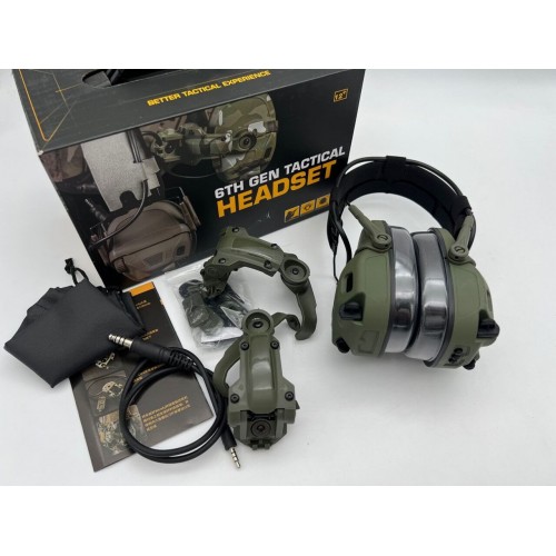 6TH GEN TACTICAL HEADSET тактическая гарнитура, звукосниматель и шумоподавление, активные в Волжском
