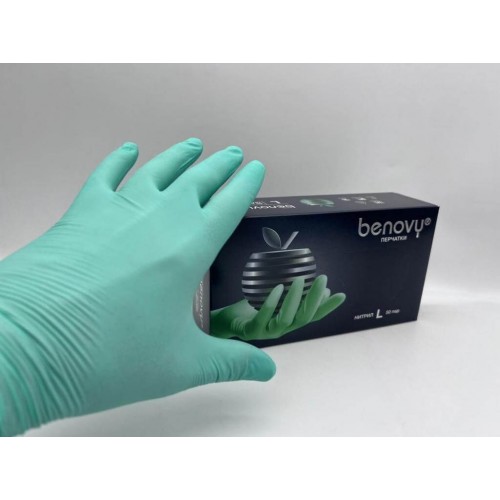 BENOVY MULTICOLOR НИТРИЛ медицинские цветные перчатки в Волжском