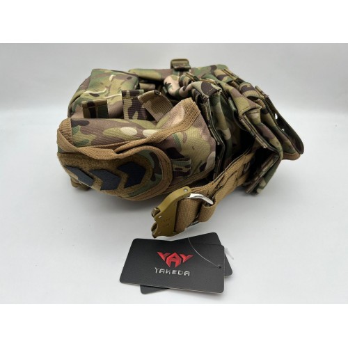 Пояс разгрузочный YAKEDA тактический с подсумками в Волжском